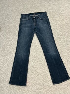 7 For All Mankind Dark Indigo Boot Cut Jeans